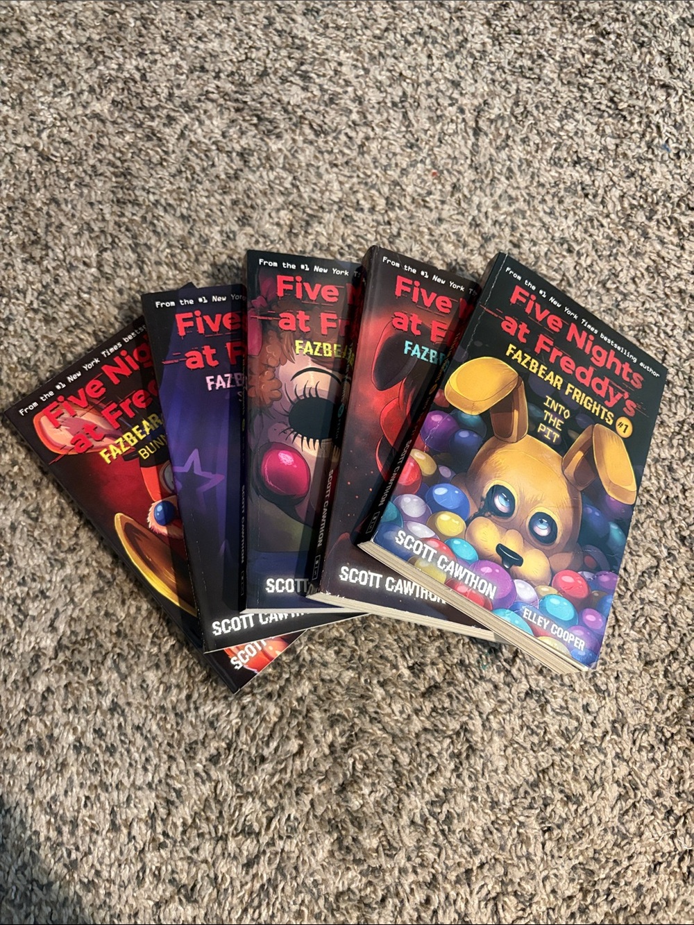 Five Nights at Freddy's Book Series - 5 book lot- paperback